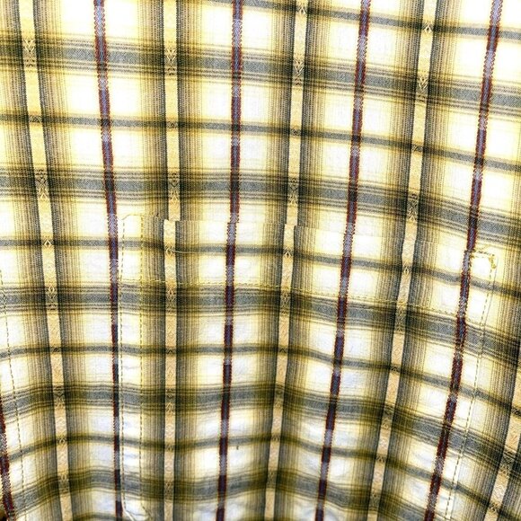 The Territory Ahead Shirt Mens Size Large L Pure Cotton Plaid Button Front Cuffs - Picture 7 of 12